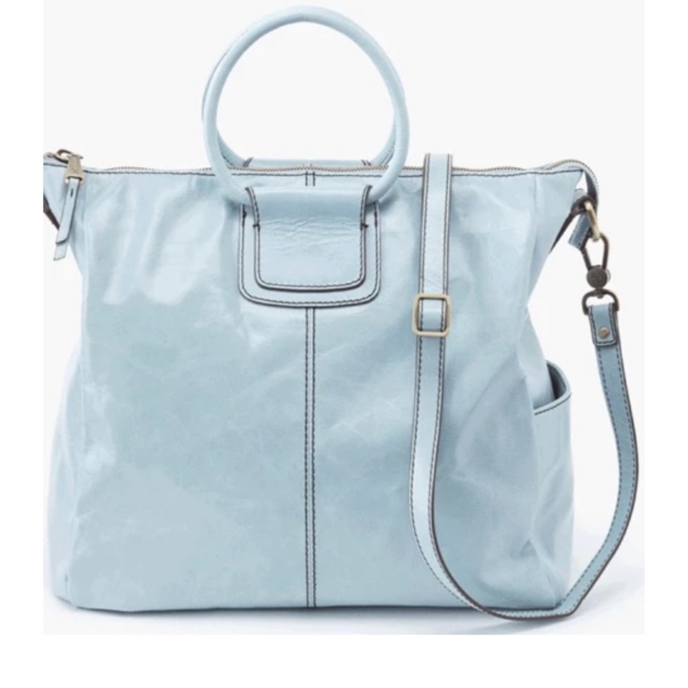 Hobo Leather Shiela Satchel Bag In Whisper Blue🦋